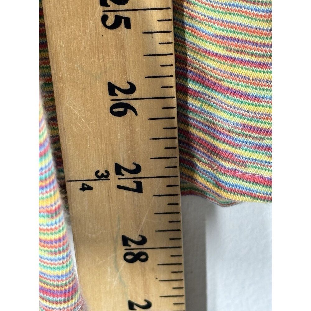 Anthropologie C Keer Rainbow 3/4 Sleeve Top Size M for Women Bright Colors - Picture 4 of 8